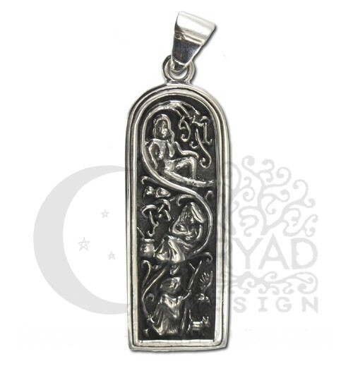 Sterling Silver Maiden Mother & Crone Pendant - Click Image to Close