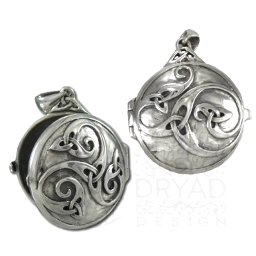 Sterling Silver Celtic Swirl Locket - Click Image to Close