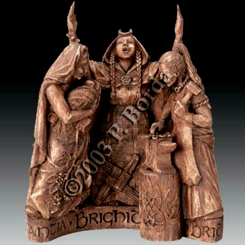 Brigid Statue - Wood Finish - Click Image to Close