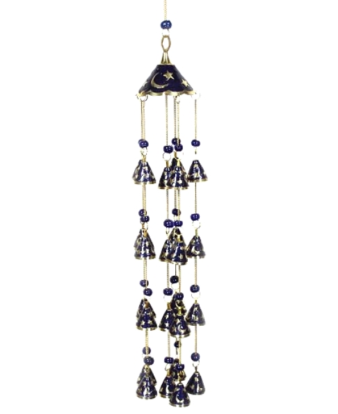 Stars & Moons Wind Chime 19" H - Click Image to Close