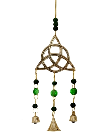 Triquetra Wind Chime w/ Beads 12"L - Click Image to Close