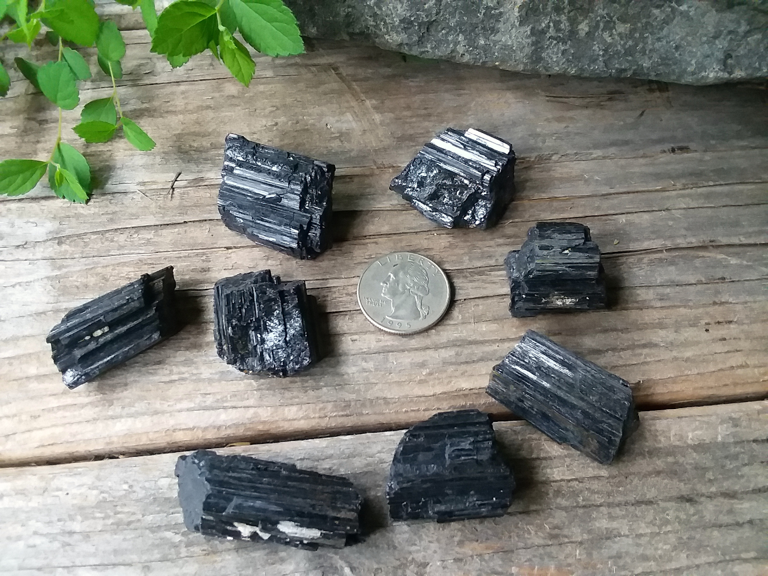 Black Tourmaline rough crystal mineral specimen Small/Medium - Click Image to Close