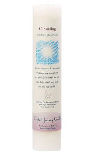 Cleansing Herbal Magic pillar candle 7" - Click Image to Close