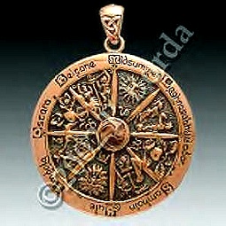 Wheel of the Year Pendant - Copper - Click Image to Close