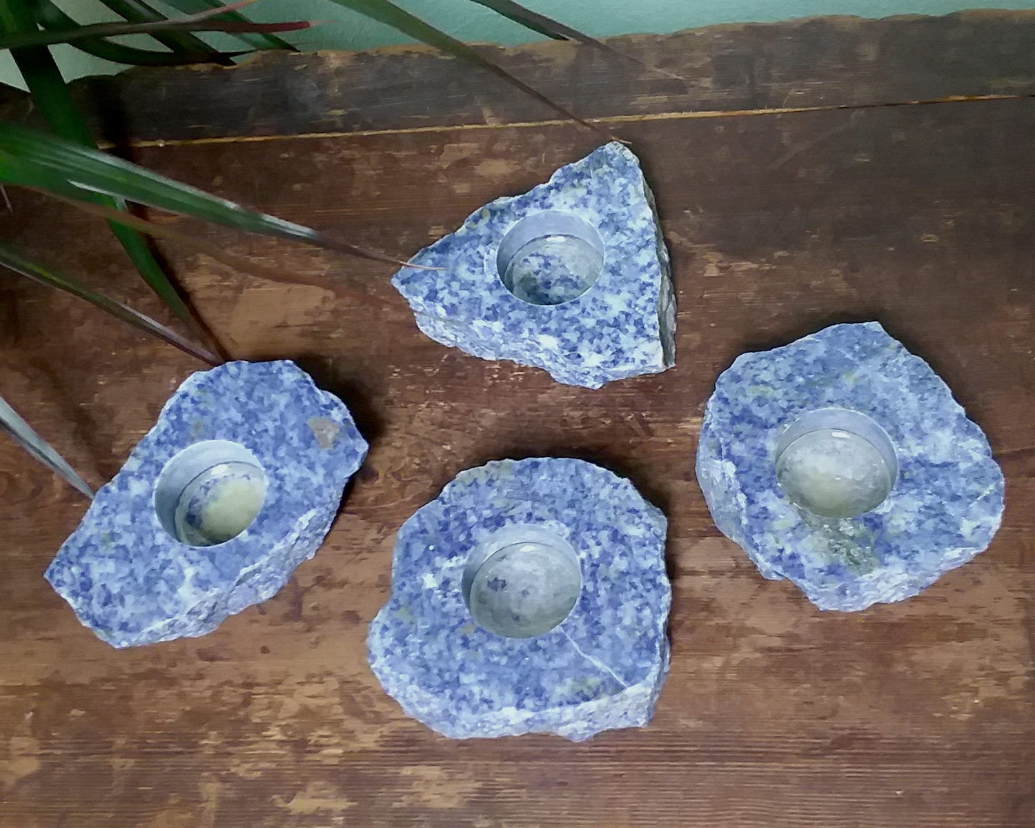Sodalite Tealight Candle Holder 1pc - Click Image to Close