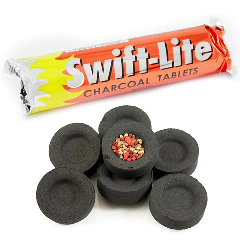 Swift-Lite Charcoal Roll of 10 tablets - 33mm - Click Image to Close