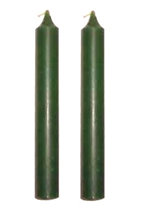 Green Chime Candles - Set of 2 - Click Image to Close