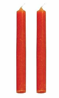 Orange chime candle set of 2 - Click Image to Close