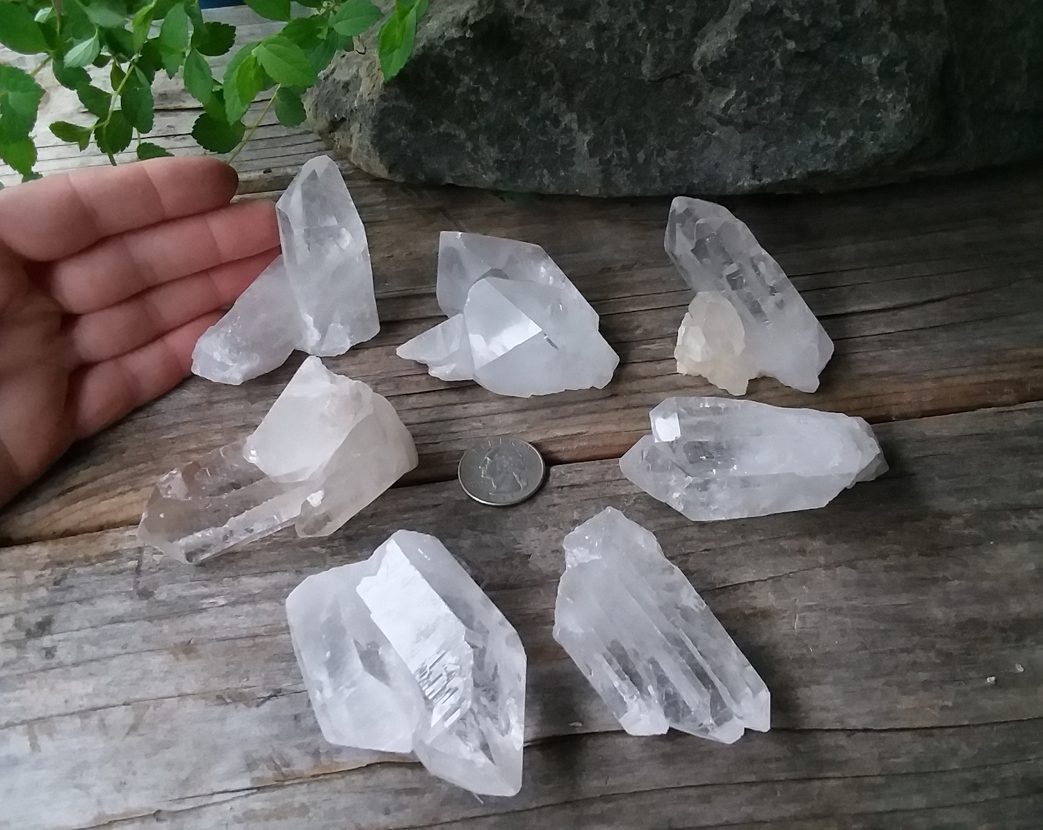 Clear Quartz Crystal Cluster - 2" to 3" - Click Image to Close