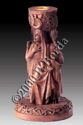 Goddess Candle Holder - wood finish - Click Image to Close