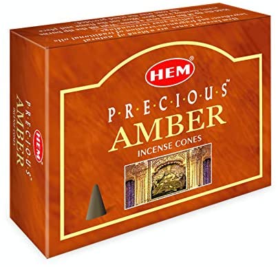 Amber HEM Cone Incense - one box of 10pcs - Click Image to Close