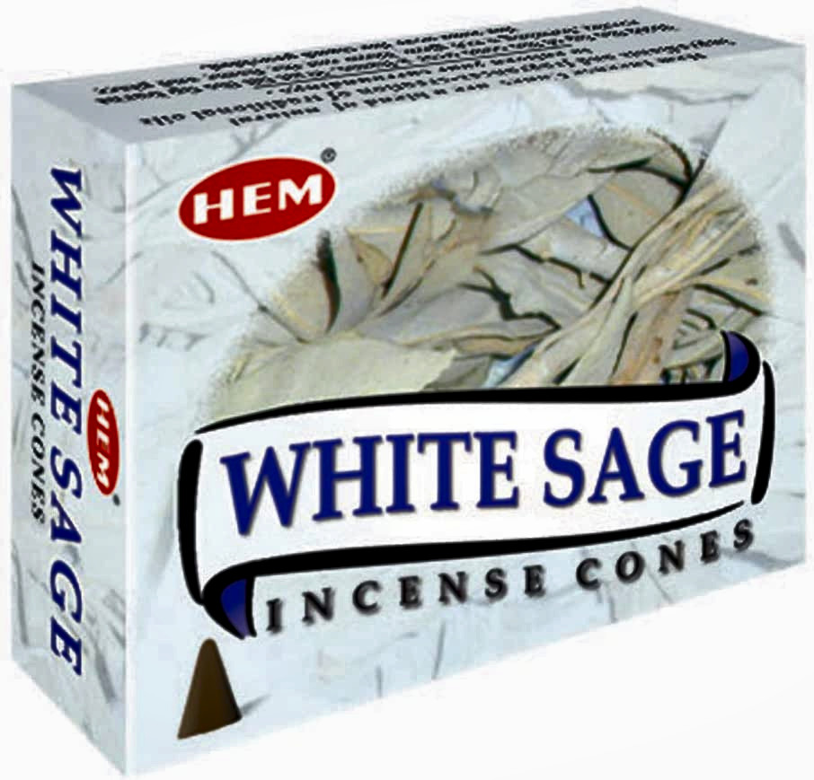 White Sage HEM Cone Incense - one box of 10pcs