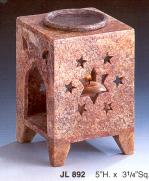 Carved Soapstone Oil Burner - Closeout - Click Image to Close