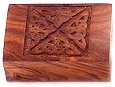 Triquetra knotwork carved wood box - Click Image to Close