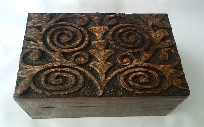 Spiral Tree of Life Wooden Box 4"x6" - Click Image to Close