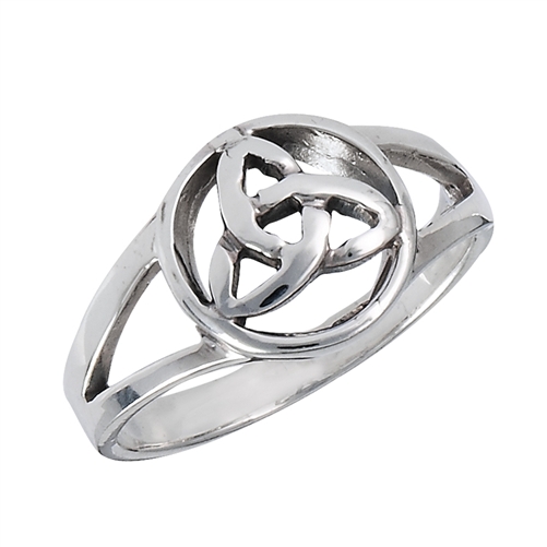 Sterling Silver Celtic Triquetra Ring size 7 - Click Image to Close