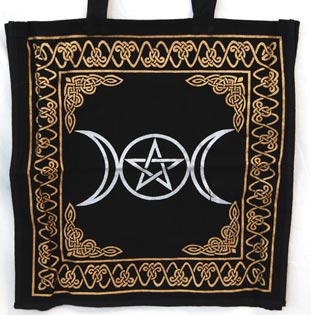 Triple Goddess Tote w/ Pentacle - Click Image to Close