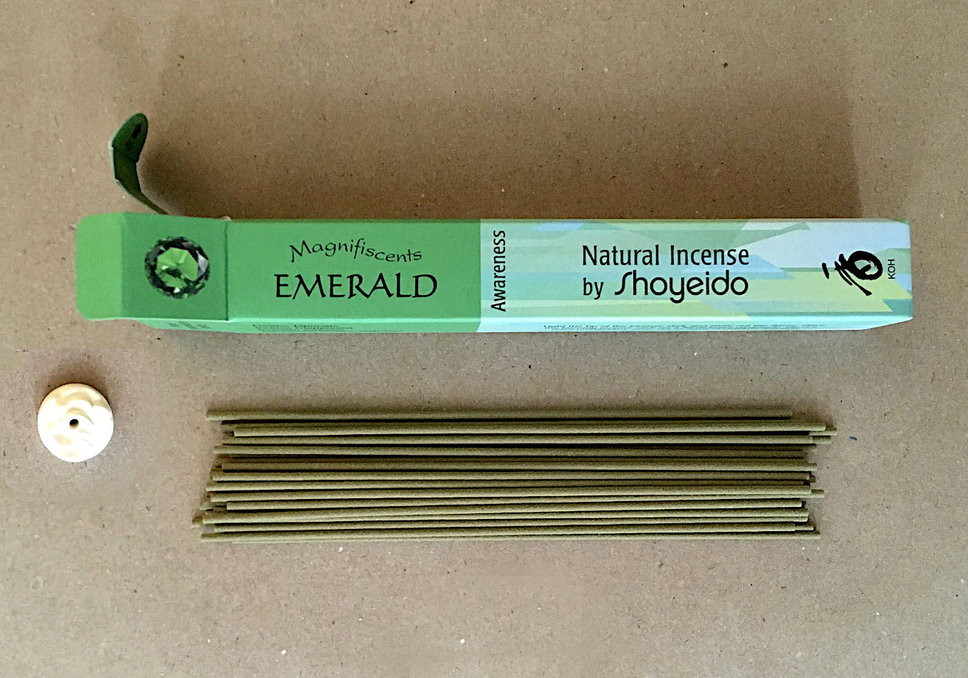Shoyeido Jewel Series incense - Emerald "Awareness" - Click Image to Close