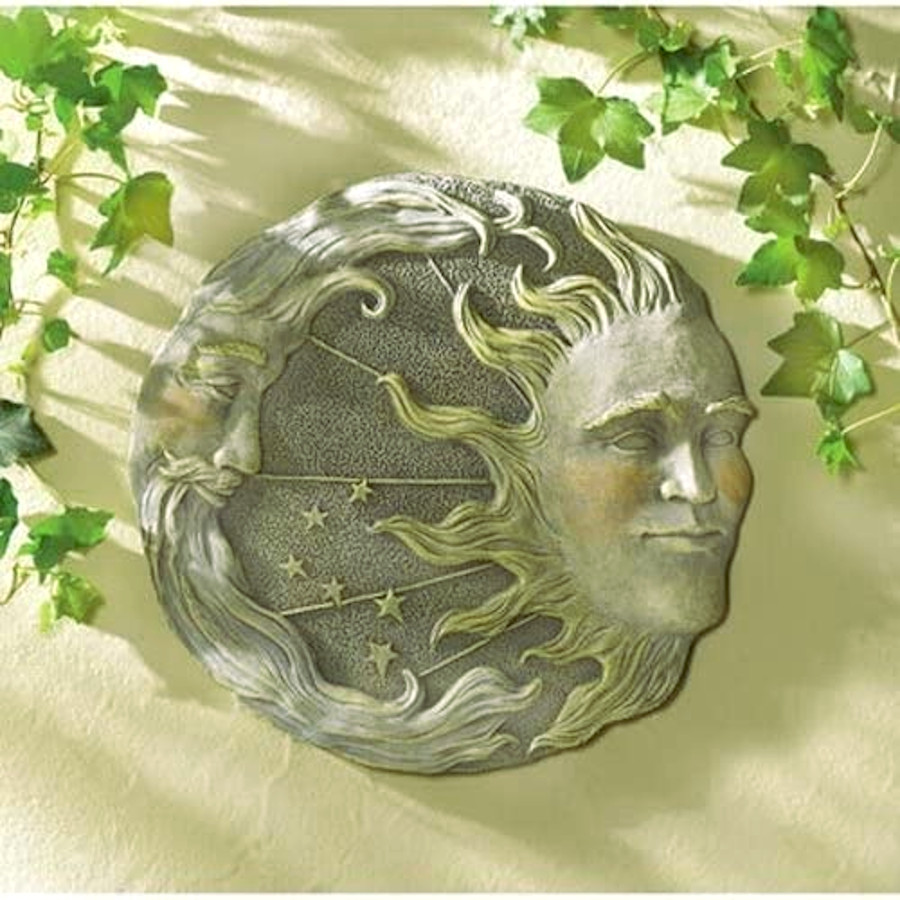 Celestial Sun Moon Star Wall Plaque - Click Image to Close