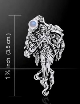 Celestial Moon Goddess Pendant - Click Image to Close