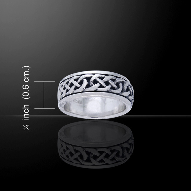 Celtic Knot Spinner ring sz 7 - Click Image to Close