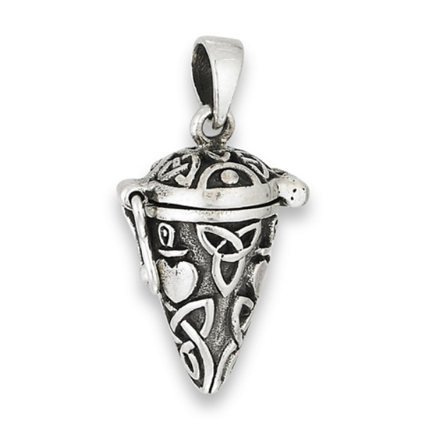Celtic Triquetra and Heart Locket Pendant - Click Image to Close
