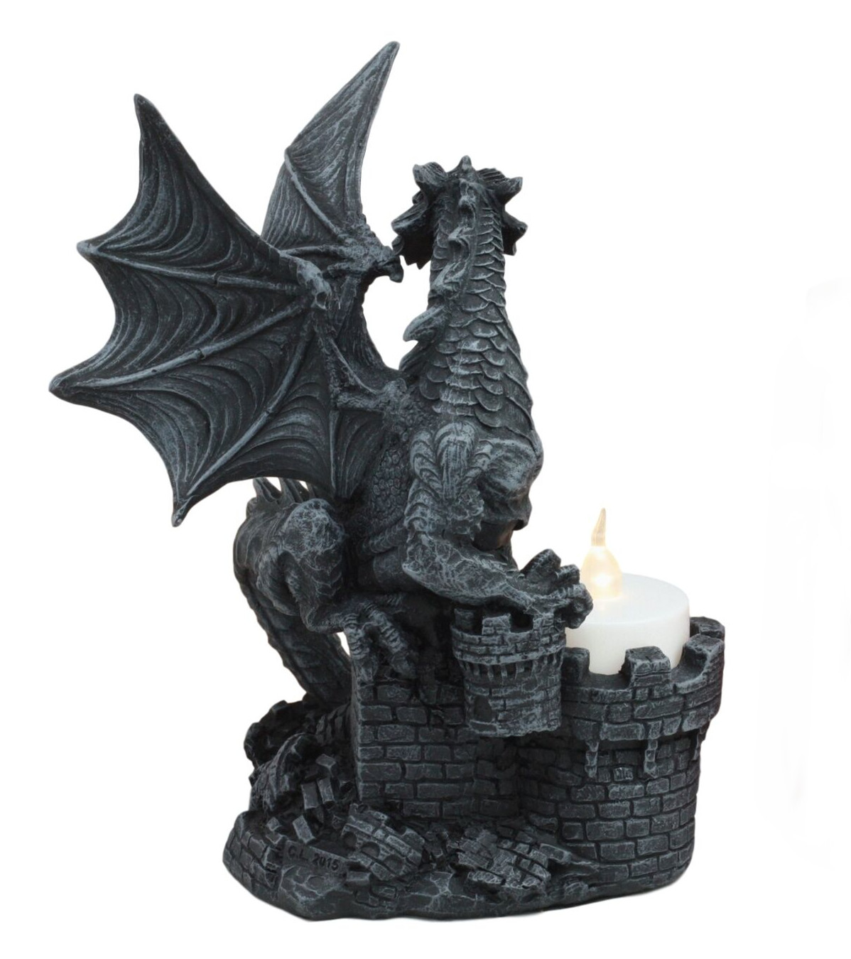 Dragon Tealight Candle Holder - Click Image to Close