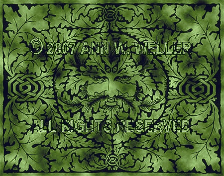 Greenman Tapestry 83"x93" - Click Image to Close