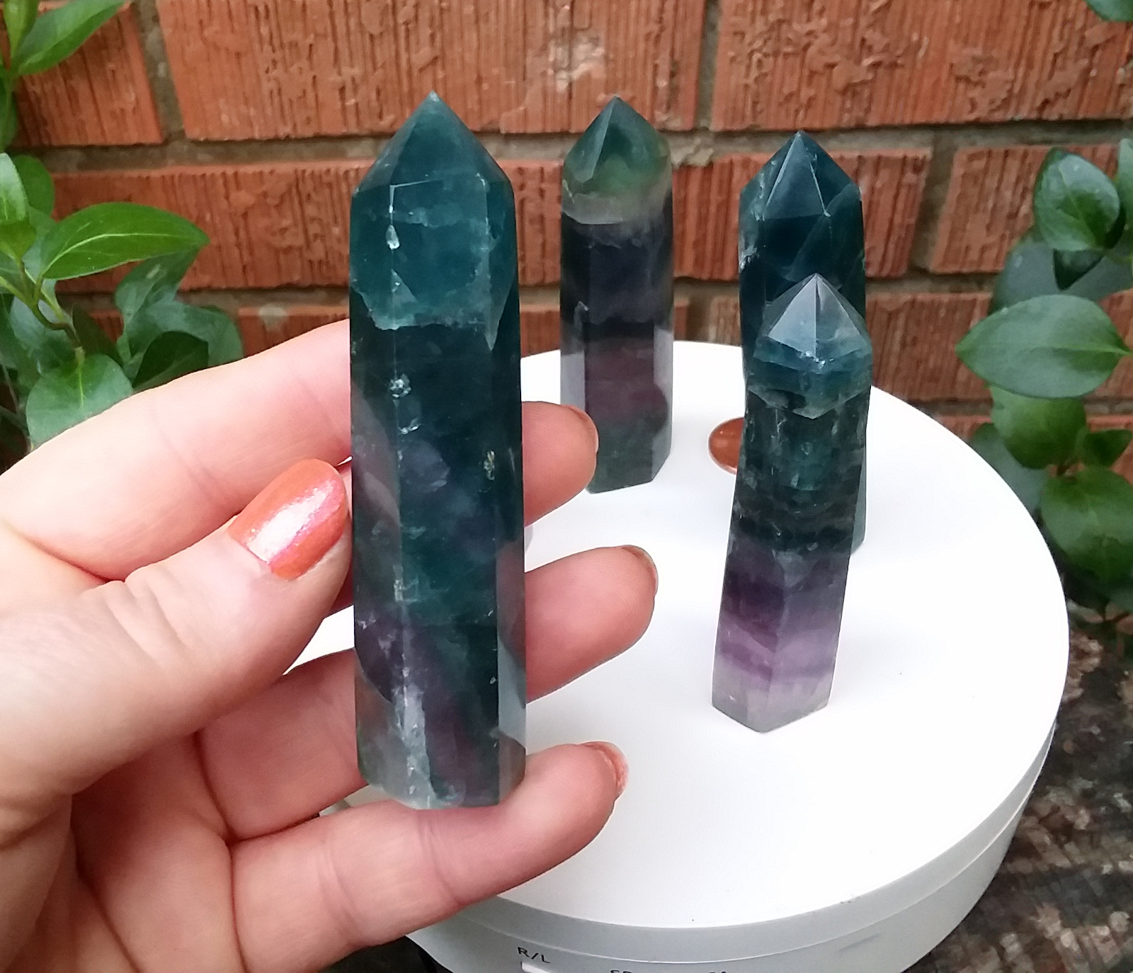 Fluorite Crystal Point Polished Tower 1pc 3" - Click Image to Close