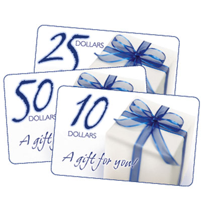 $25 Gift Certificates - Click Image to Close