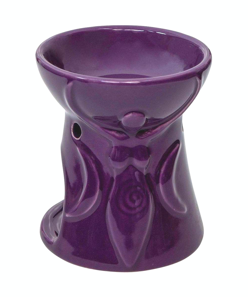 Moon Goddess Ceramic Oil Burner - purple - Click Image to Close