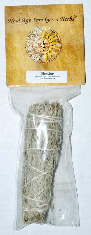 Blessing Smudge Stick 4" (White Sage,Mountain Sage & Cedar Sage) - Click Image to Close