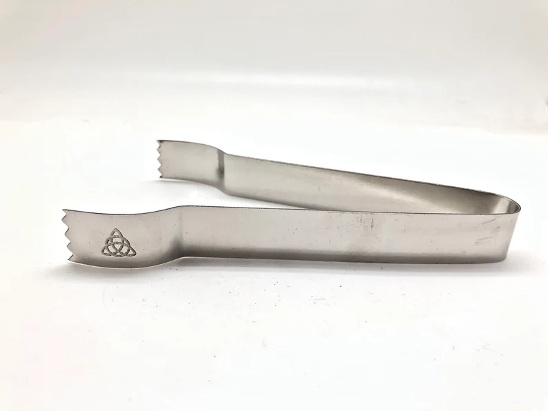 Stainless Steel charcoal Tong with Triquetra 5.75" - Click Image to Close