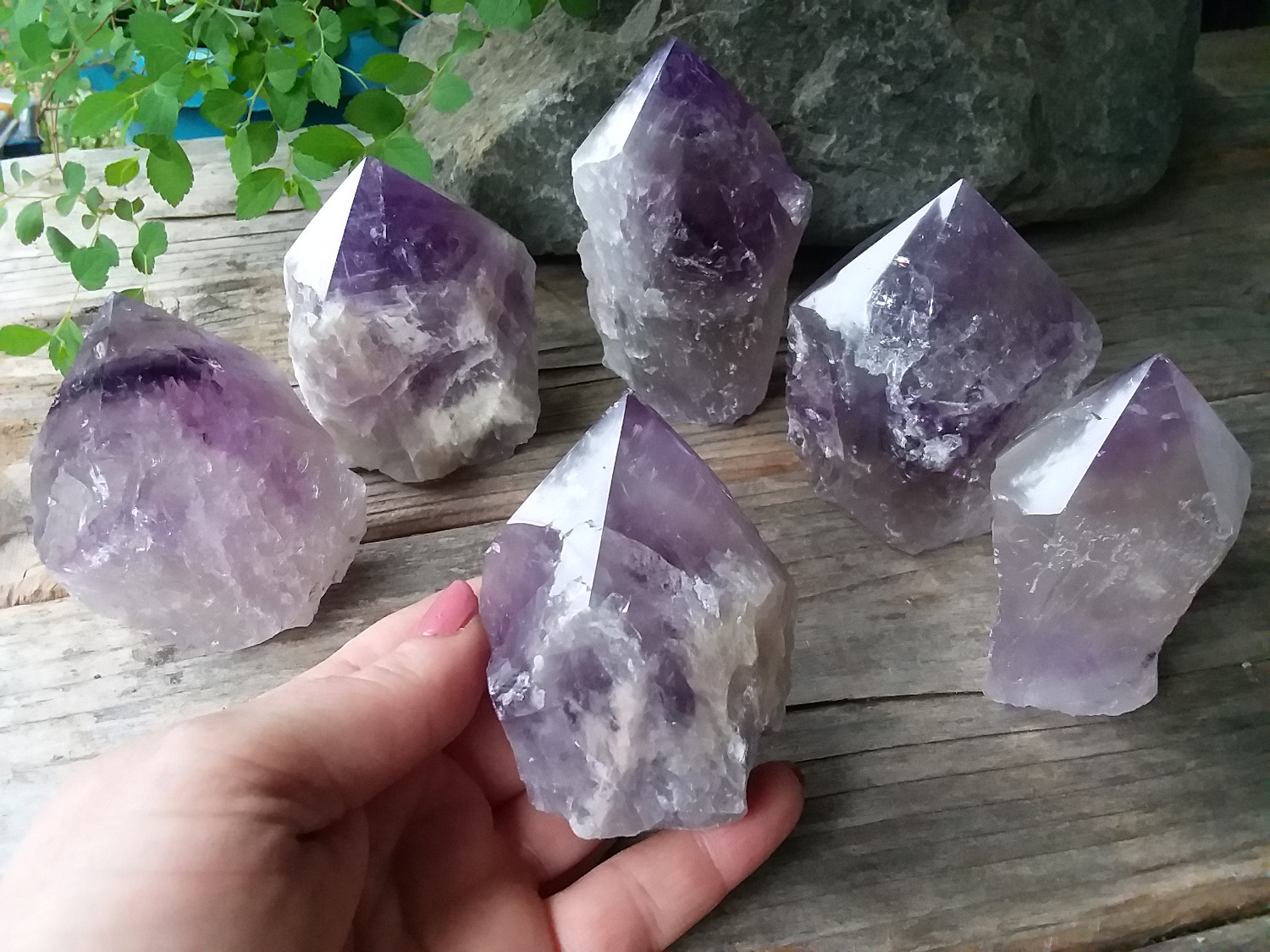 Amethyst top polished standing point - Click Image to Close
