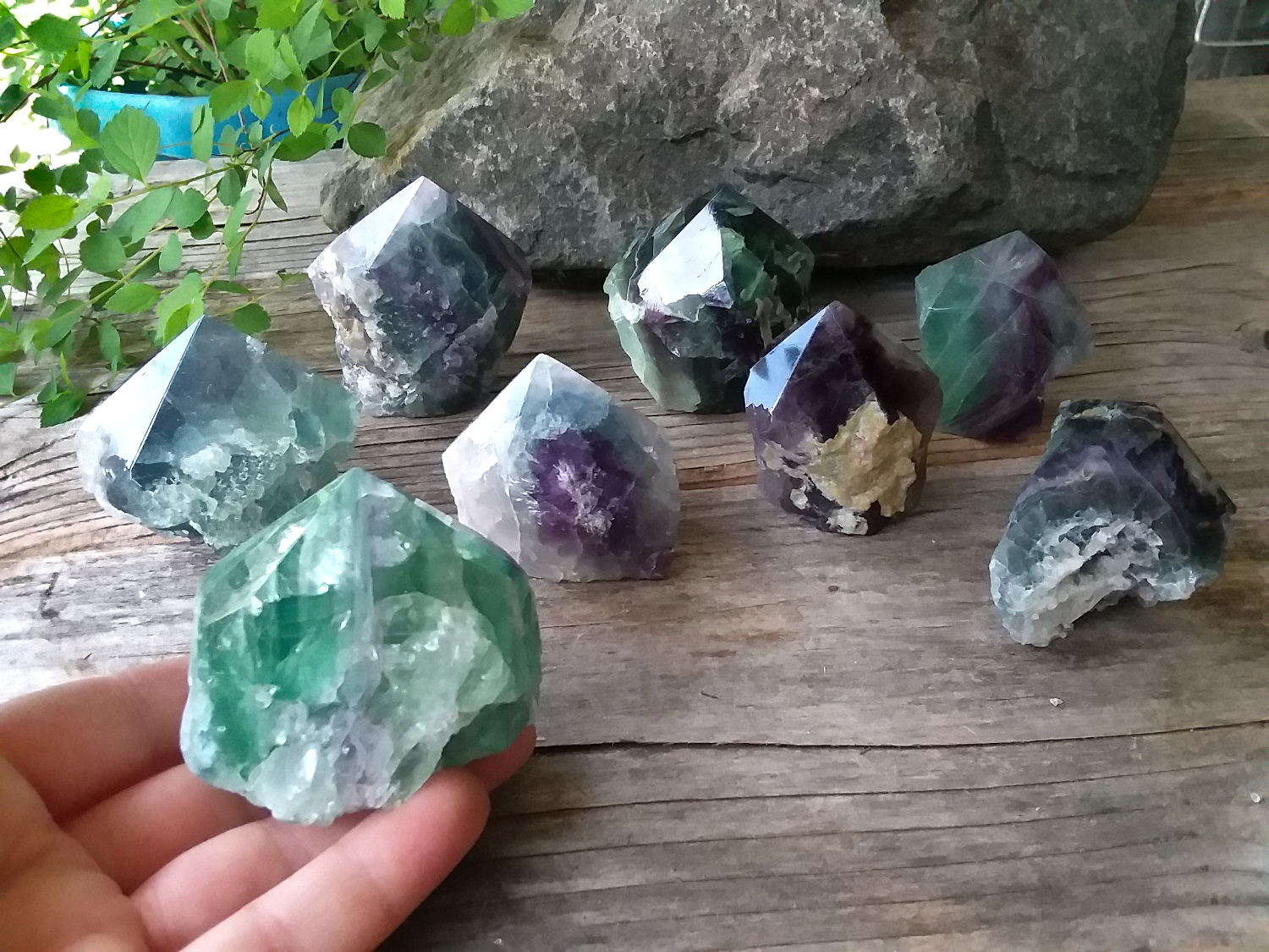 Fluorite top polished standing point