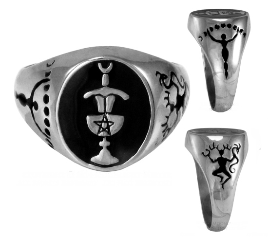 Sterling Silver Chalice and Blade Ring sz 11 - Click Image to Close