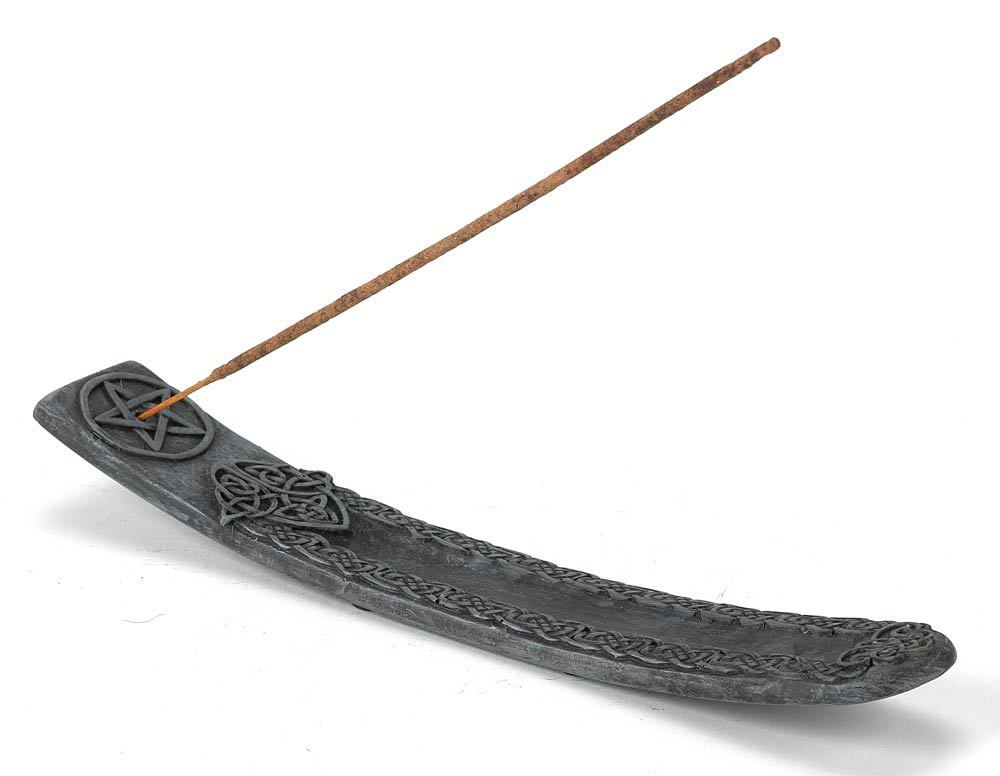 Pentagram & Celtic Design Stick Incense Burner 10"