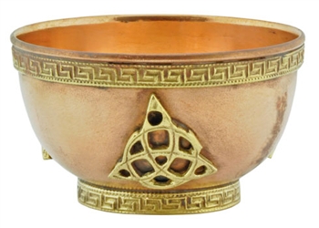 Triquetra copper offering bowl 3" - Click Image to Close