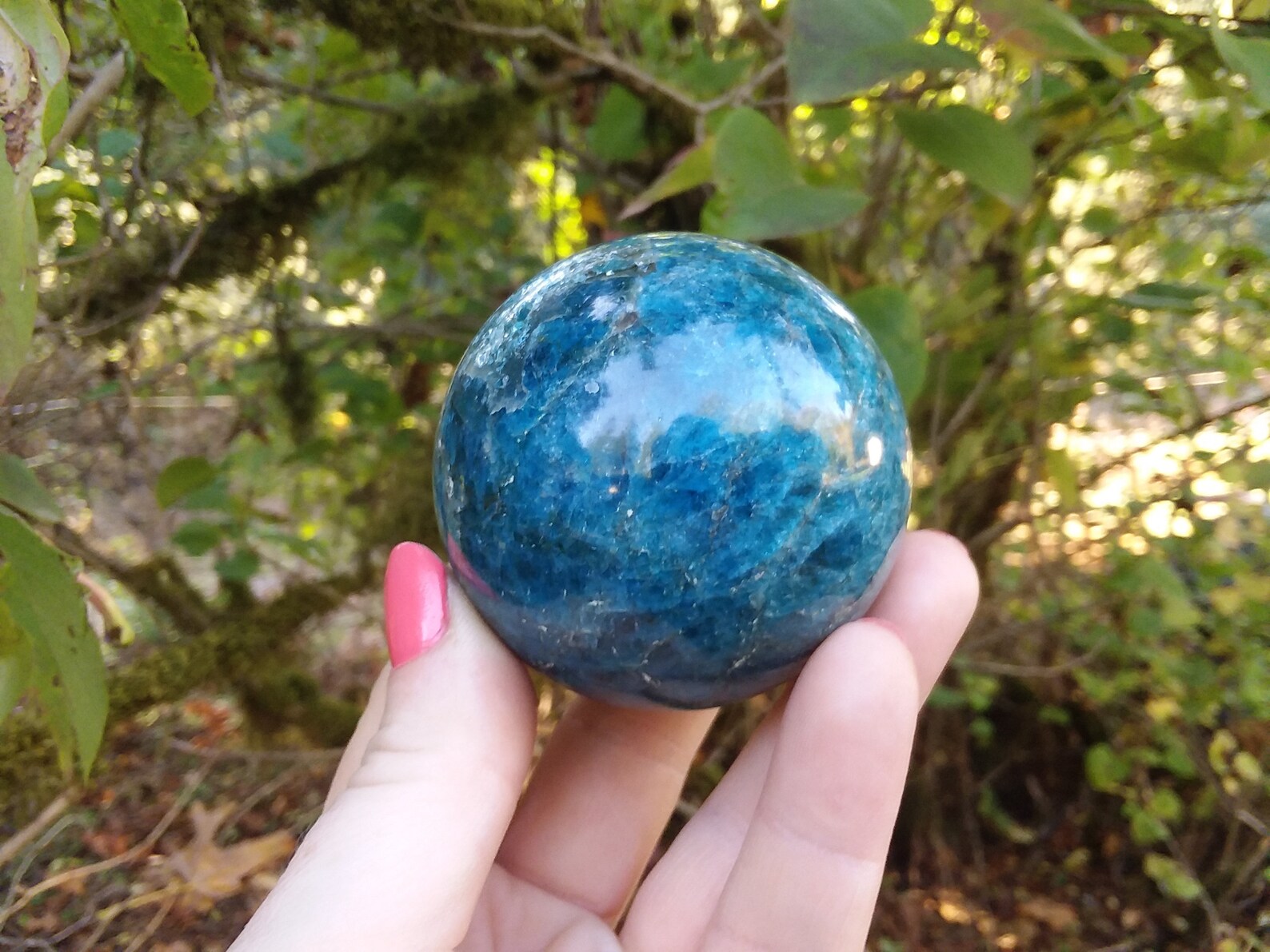 Blue Apatite Sphere- 2.25"