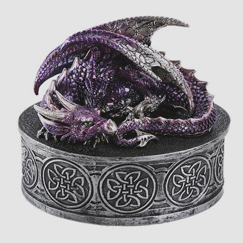 Round Dragon keepsake box