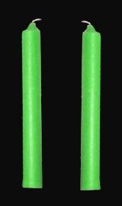 Light Green Chime Candles - Set of 2 - Click Image to Close