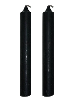 Black Chime Candles - Set of 2 - Click Image to Close