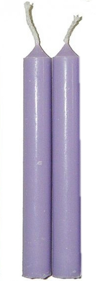 Lavender Purple Chime Candles - Set of 2