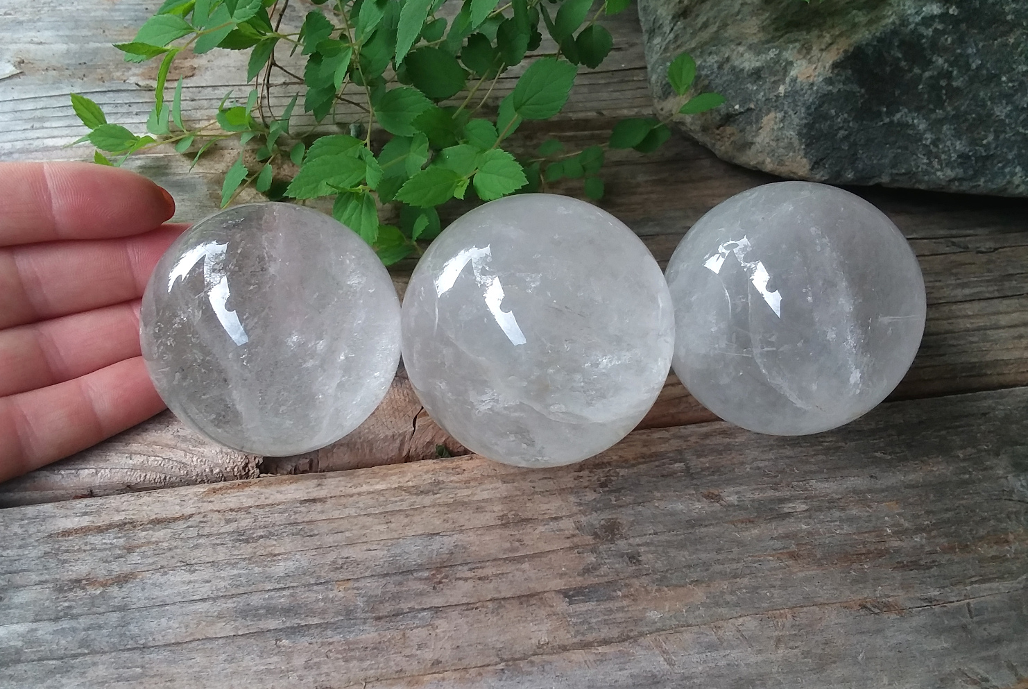 CleaQuartz Crystal Sphere 2"