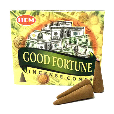 Good Fortune HEM Cone Incense - one box of 10pcs
