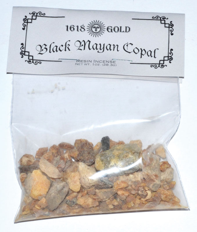 Black Mayan Copal resin incense 1 oz - Click Image to Close