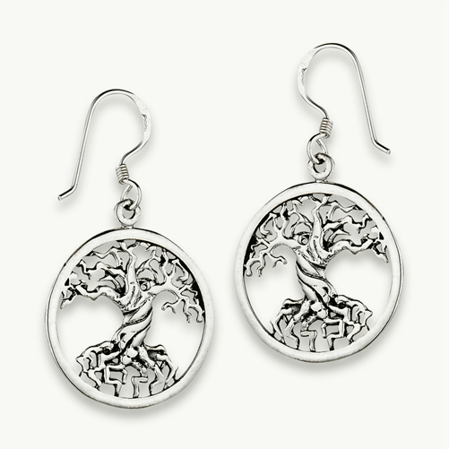 Tree of Life Earrings - Sterling Silver