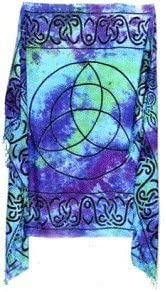 Tiedye Triquetra sarong altar cloth 44"x72"