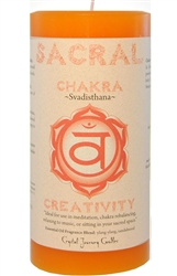 * Chakra Candle - Sacral 3x6 - Last One!