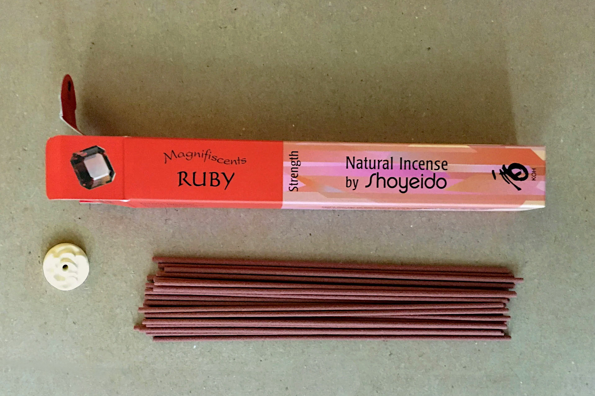 Shoyeido Jewel Series incense - Ruby "Strength"